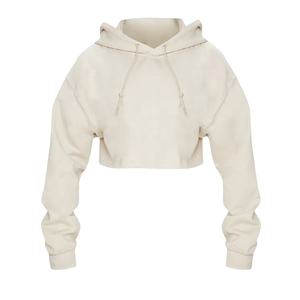 Wholesale Cotton Ladies Blank GYM <b>Long</b> Sleeve Tracksuit Crop Tops Croptop <b>Sweatshirt</b> Custom LOGO Cropped Hoodie <b>For</b> <b>women</b> - Product Image 3