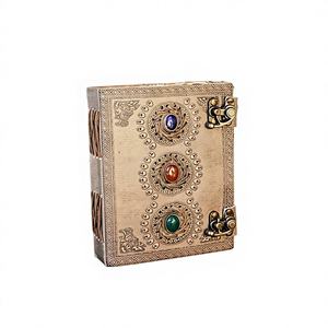 Cuaderno de Cuero Artesanal Vintage, 100 Hojas, Hojas Sueltas, Cubierta de Cuero Suave, para Diarios, Cuadernos de Bocetos, Regalos para Hombres y Mujeres - Product Image 1