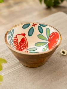 Tazón Hecho a Mano con Diseño Floral de Granada, Técnica de Esmaltado, para Servir Alimentos, Regalo, Vajilla Esmaltada Premium - Product Image 4