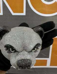 จี้รูปแพนด้าประดับเพชรโมอิสซาไนต์สีดำขาว ชุบทองคำขาวบนเงินแท้ 925 สไตล์ฮิปฮอป สำหรับทุกเพศ คลาสสิก ขนาดใหญ่ - Product Image 3