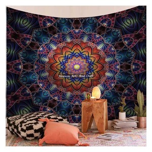 Serviette de plage indienne motif Mandala tenture murale Trippy Hippie psychédélique pour chambre à coucher tapisserie d'art mural imprimé personnalisé - Product Image 1