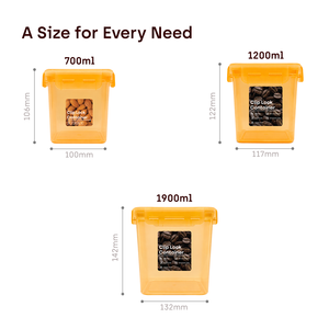 Ensemble de 3 contenants de stockage alimentaire empilables, hermétiques, anti-fuites, en silicone, sans BPA, compatibles lave-vaisselle, avec fermeture à clip - Product Image 3