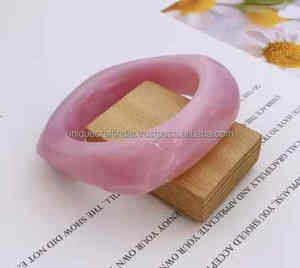 Pulseras de Resina Redondas con Amatista, Modernas y Personalizadas, Hechas a Mano, Pulimentadas y Lisas, Joyería para Regalo, Venta al Por Mayor - Product Image 1