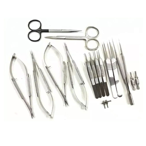 Juego de 17 Instrumentos Quirúrgicos para Cirugía de Mano y Microvasculares de Azicon, Pinzas de Disección Microquirúrgicas, Tijeras, Pinza para Vasos Sanguíneos - Product Image 6