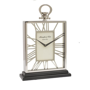 Metal Vintage Antique Bronze Metal Desk <b>Clock</b> Modern Scroll Design for Anniversary Decorative Table Use Tableware <b>Clock</b> - Product Image 3