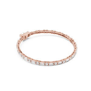 Meilleur Prix Bracelet Tennis Moissanite Plaqué Or Fait Main, Pierres Style Diamant Forme Luxe, Argent 925, Bijoux Vintage pour Fête - Product Image 1