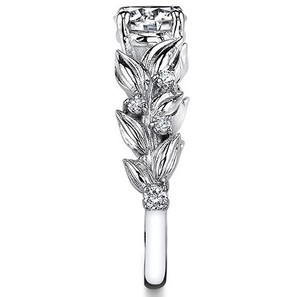 Anillo de Moissanita en Plata de Ley 925 con Baño de Oro Blanco, Geométrico, para Compromiso, Boda, Fiesta, Anillo de Lujo Solitario Brillante - Product Image 4