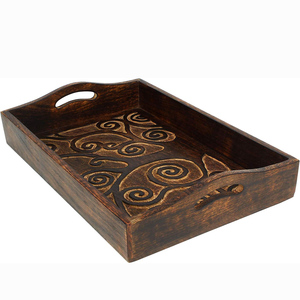 Bandeja de Servir Artesanal de Madera Premium con Acabado Pulido y Diseño Atemporal para una Decoración de Mesa Sofisticada - Product Image 2