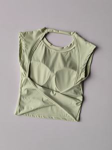 High Quality New Two-Piece Separate Tank <b>Top</b> with Color-Blocking Nude-Feel Fashionable Casual <b>Top</b> for Running Sports Vest - Product Image 2