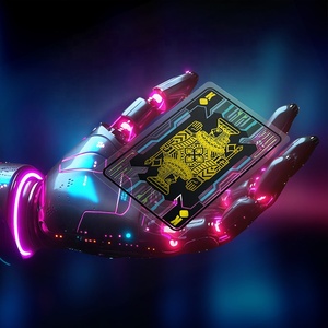 Cartas de Juego Familiares Cyber Steed con Acabado Brillante Transparente de Plástico - Product Image 3