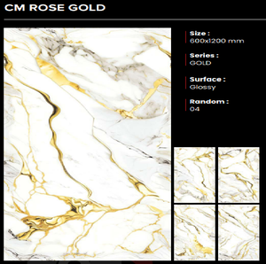 Carreaux de sol en porcelaine brillante de qualité supérieure, très demandés, 600x1200mm, antidérapants, CLAYTON CERAMIC, fabriqués au Gujarat, Inde - Product Image 1