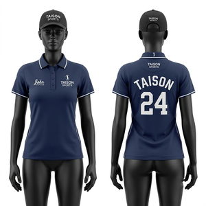 Jersey de Golf para Mujer, 180 GSM, Poliéster Interlock Premium, Panel Degradado Amarillo, Polo con Logotipo Bordado y Estampado por Sublimación Personalizado - Product Image 3