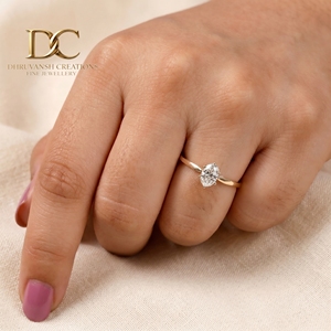 Anillo de Oro Sólido de 14 Quilates con Diamante Cultivado en Laboratorio Certificado por IGI, Corte Oval Brillante, Joyería Fina de Oro para Mujer, Moderna para Bodas - Product Image 5