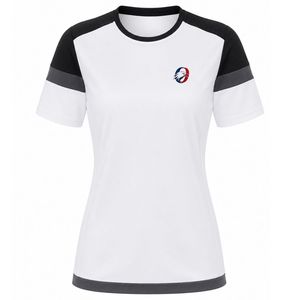 Maillot de rugby blanc et noir pour femmes, manches courtes, uniforme d'équipe, chemise de sport, tenue d'entraînement, vêtements de jeu athlétique en plein air - Product Image 1