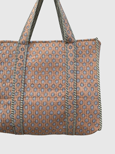 Sac fourre-tout bohème en toile avec motif à panneaux, ouverture supérieure, sac de shopping pour femme, utilisation toutes saisons - Product Image 3