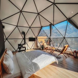 แว่นกันแดด4ฤดูบ้านกระจกสำเร็จรูปโครงสร้างอลูมิเนียมอัลลอยด์ฉนวนกลางแจ้งเต็นท์โดมแก้วแบบแกลมปิ้งกันน้ำ - Product Image 6