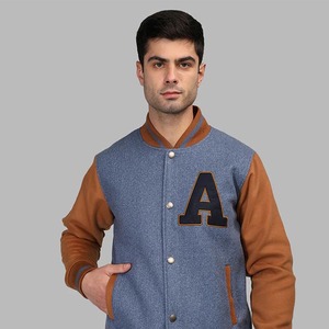 Good Quality Superior Online Sale Men's Varsity Jackets Latest Edition Custom <b>Patches</b> Embroidery Varsity Jacket For Men - Product Image 5