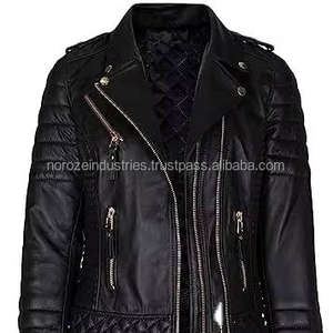 แจ็คเก็ตหนังแฟชั่นใหม่สำหรับผู้หญิง ขายดี กันลม ระบายอากาศได้ดี ผ้าแคนวาส สำหรับฤดูหนาว  แบบซิป  ขายส่ง - Product Image 1