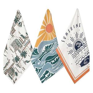 Lot de 4 serviettes en coton personnalisables avec la première lettre du nom, imprimé animal, séchage rapide, absorbantes, réutilisables pour la cuisine ou les voyages - Product Image 4