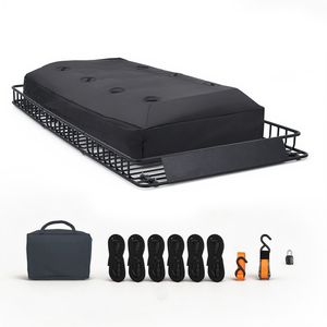 Cesta de Carga para Techo de Alta Resistencia 90 x 50 x 6 Pulgadas, Bolsa Impermeable para Techo con Correas de Trinquete, Portaequipajes de Techo para Coche de 250 Libras - Product Image 1