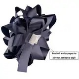 Eco-Friendly Polyester Star Bow <b>Gift</b> Ribbons Satin Woven Dark Blue Solid <b>Christmas</b> Decorative Bows - Product Image 4