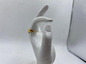 Base de latón de anillo delfín chapado en oro hecho a mano - Product Image 2