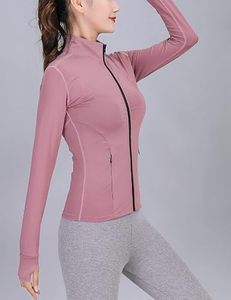 Camiseta de Yoga para Mujer INDEX, Azul, Media Cremallera, Manga Larga, Ajuste Ceñido, Transpirable, Spandex/Poliéster, Ropa Deportiva, Diseño Sin Costuras, Color Sólido - Product Image 4