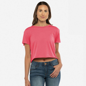 Camisetas Cortas de Secado Rápido para Mujer, 100% Algodón, Ligeras, Lisas, Transpirables, con Logotipo Personalizado y Patrón de Personajes en 3D - Product Image 1