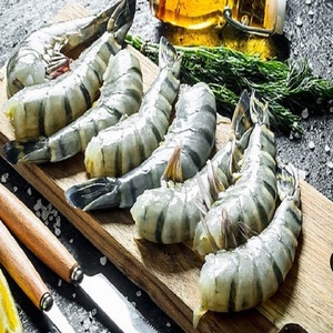 Crevettes tigrées noires entières séchées sans peau, variété Vannamei, IQF, en vrac, très vendues - Product Image 5