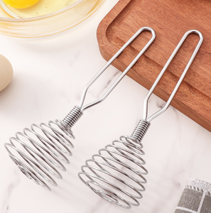 Fouet à œufs français en acier inoxydable, batteur manuel, mousseur à lait, mélangeur de café crémeux, mélangeur de sauces à ressort - Product Image 4