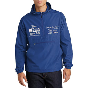 Sudadera Anorak Personalizada para Hombre con Logotipo y Textos Bordados, Plegable - Product Image 1