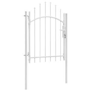 Solution élégante de treillis et de portail de clôture pour porte de jardin en acier blanc de 39.4 po x 78.7 po - Product Image 2