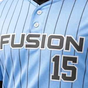 Uniforme de Béisbol Personalizado LONG MISSION INDUSTRY, Transpirable, para Hombre, Jersey y Pantalones con Rayas Azules Claras, 100% Poliéster, Talla Adulto - Product Image 5