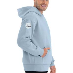 Sweat-shirt à capuche texturé décontracté pour homme, coupe ajustée, manches longues, style décontracté, en tissu tri-mélange - Product Image 5