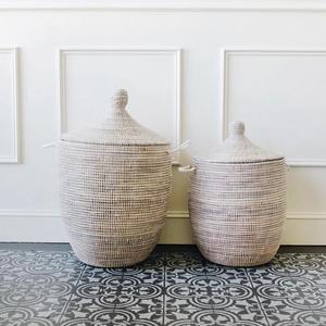 <b>Woven</b> Laundry <b>Basket</b> with Handles Handmade Storage Organizer for Home and Hotel Use Wholesale Supplier - Product Image 2