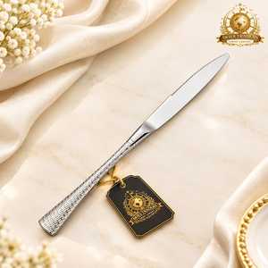 Ensemble de couverts de luxe en acier inoxydable argenté, finition miroir, cuillère, fourchette, couteau, vente en gros pour hôtels et restaurants - Product Image 2