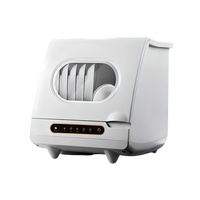 Sudex Y524 Mesin Pencuci Piring Elektrik Otomatis Portable Plastik Pintar Mini Kapasitas 4 Set 1200W Suhu Tinggi