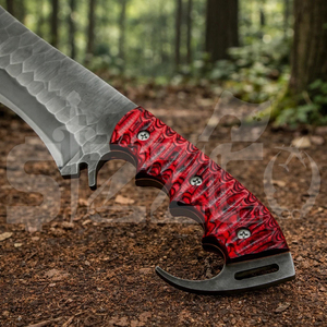 Cuchillo de Supervivencia Táctico de Acero Aleado 12C27 Hecho a Mano, de Grado Industrial, con Mango de Madera de Sequoia, OEM ODM - Product Image 4