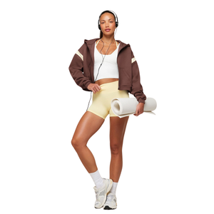 <b>Women's</b> Color Block <b>Zip</b> <b>Up</b> Hoodie Oversized Fleece Sweatshirt Cropped Pullover <b>Jacket</b> with Pockets for Casual Wear - Product Image 6