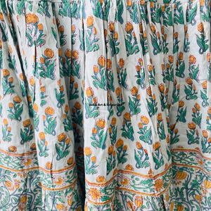 Hermoso vestido floral de algodón con estampado a mano, vestido para uso casual, vestido con estampado a mano. - Product Image 6