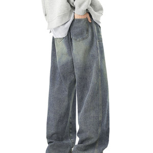 Jeans en denim pour hommes, coupe slim droite, décontractés et respirants, nouvelle collection été-automne, vente directe usine - Product Image 2