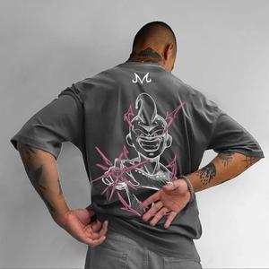 เสื้อยืดผู้ชายผ้าฝ้าย/ใยไผ่รุ่นใหม่ล่าสุดจากปากีสถาน OEM เสื้อยืดพิมพ์ลายอนิเมะสำหรับผู้ชาย ผู้หญิง คู่รัก เสื้อยืดทรงหลวม ชุดเสื้อผ้าอนิเมะ - Product Image 2