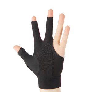 Gants de snooker extensibles en spandex à 3 doigts, vente en gros, logo personnalisé, antidérapants, pour billard - Product Image 2