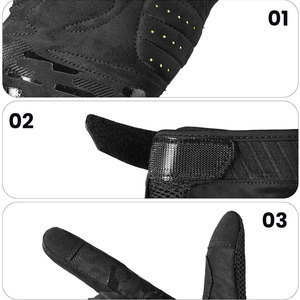 Dernier design de gants de ski et de moto en cuir pour hommes, gants de course à doigts entiers, imperméables, légers, unisexes - Product Image 5