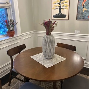 Vase de table à motif de feuilles blanches pour la décoration de la maison, design d'intérieur pour le salon, pour la décoration de la maison - Product Image 2