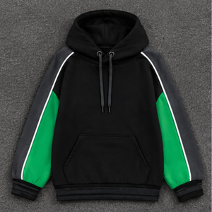 Sweat-shirt à capuche unisexe d'hiver avec logo brodé à la machine, sportif, à manches longues, avec poche kangourou - Product Image 1