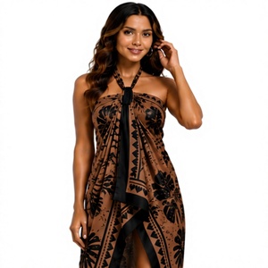 Premium chiffon <b>Sarong</b> <b>Wrap</b> for Women polynesian tribal <b>Beach</b> Cover Up Resort Vacation Swimwear Lightweight Island Fashion - Product Image 1
