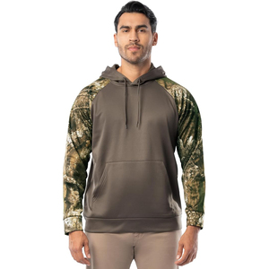 Sudadera con Capucha Abstracta de Camuflaje para Hombre, Mezcla de Algodón y Poliéster, Sudadera con Capucha y Cordón Ajustable, Bolsillo Tipo Canguro - Product Image 1