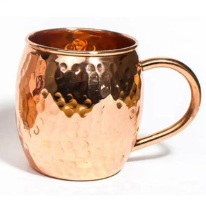 Carafe en cuivre pur avec 6 tasses en cuivre pur, ensemble de tasses martelées pour Moscow Mule - Product Image 5