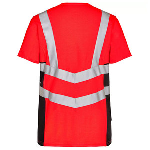 Camisetas de trabajo de alta visibilidad 100% algodón para la construcción, ropa de trabajo, seguridad, con cinta reflectante para trabajadores - Product Image 6